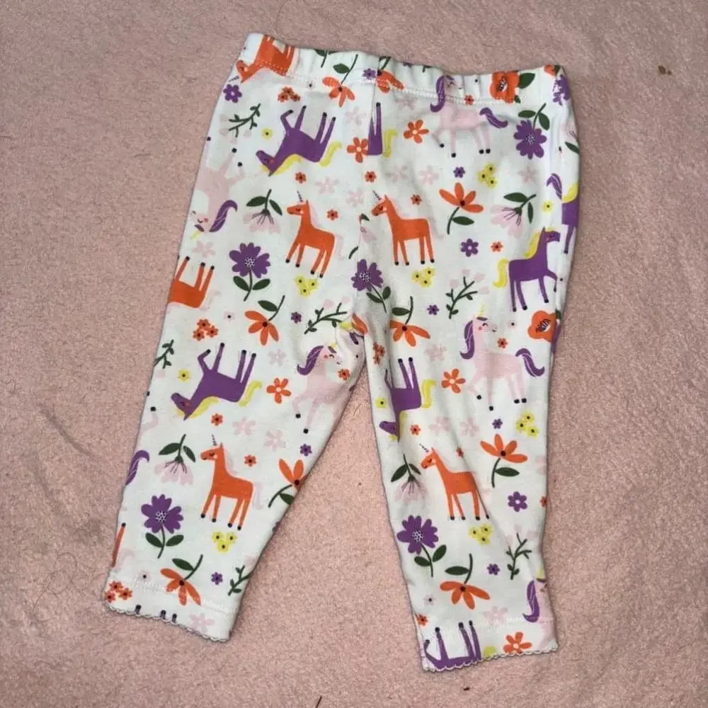 Baby Girl’s Unicorn 3 Piece Bundle Pink Floral Unicorn - 6 Months